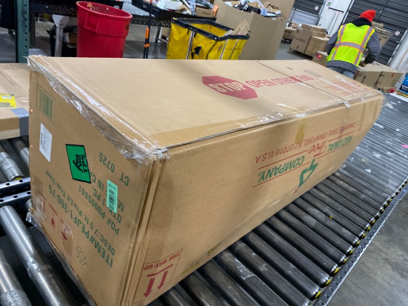 Photo 1 of National Tree Company 7.5 ft Pre-Lit Jersey Fraser Fir Artificial Christmas Tree, 1,250 Clear Lights, 3,144 Tips, Includes Stand, Green