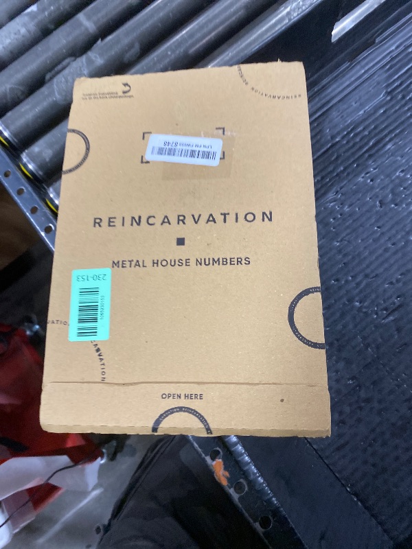 Photo 1 of 12 Inch Modern Floating House Numbers for Outside | Large Metal House Numbers for Outdoors | Black Coated Rust-Proof Home Address Numbers/Plaques | Metal Numbers