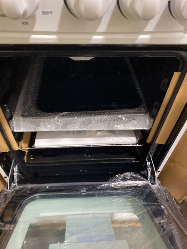 Photo 1 of Avanti Gas Range Oven, Compact Freestanding Design, 4 Sealed Burners with Electronic pop op Ignition, 2.1 Cu.Ft. Capacity Features Framed Glass Door Storage Drawer Broiler and Accessories, 20-Inch, White