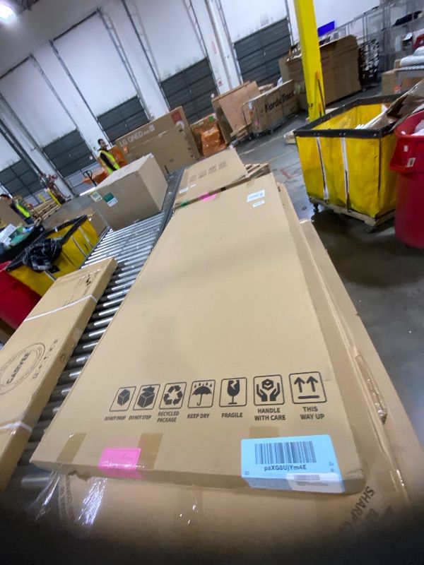 Photo 1 of Lumizone Extra Tall Cat Gate 61.02" High Pressure Mounted Extra Wide 34.06"-38.38" (17Sizes) 1.37" Gap No Drilling Auto-Close Tall Pet Gate for Dogs (Cream, 34.06"-38.38" W)