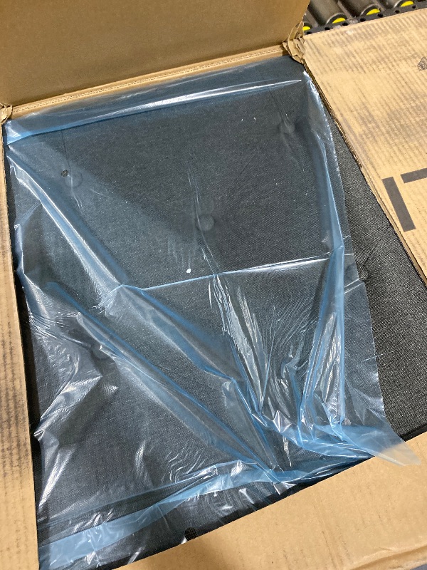 Photo 1 of Queen Size Platform Bed Frame with 4 Storage Drawers, Diamond-Stitch Button Tufted Headboard, Sturdy Wooden Slat Mattress Foundation, No Box Spring Needed, Easy Assembly, Dark Grey