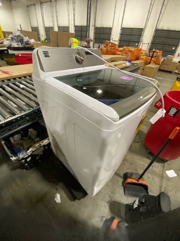 Photo 1 of Kenmore 4.5 cu. ft. Top Load Washer with Triple Action Impeller for Tough Dirt & Stains - Reduce Laundry Time with Accela Wash & Express Wash - LED - White