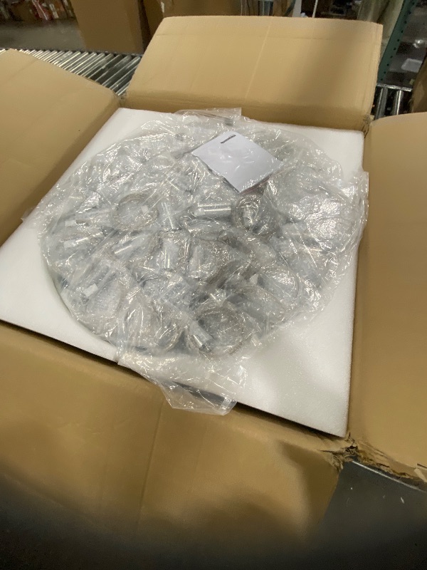 Photo 1 of HAIXIANG LED Chandelier Modern Glam Crystal High Ceiling Chandeliers Remote Dimmable Light 196 Inch Long Lights Fixtures Adjustable Lighting 36-Lights Silver