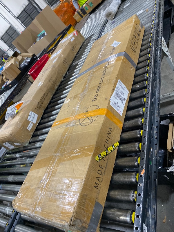 Photo 1 of HEAVILY DAMAGED ITEM***********VASAGLE LIRY Collection - Buffet Cabinet, Coffee Bar Cabinet with 2 Drawers, Adjustable Shelves, Sideboard Storage with Cable Holes, Drawer Dividers, Rustic White and Honey Brown UBBK381W01