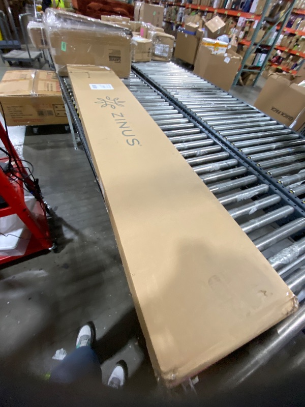 Photo 1 of Zinus Ellie 14 Inch King Bamboo Platform Bed Frame, Wood Slat Support, No Box Spring Needed, Easy Assembly, Brown