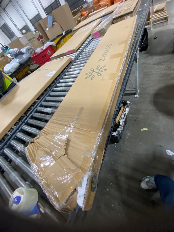 Photo 1 of Zinus Ellie 14 Inch King Bamboo Platform Bed Frame, Wood Slat Support, No Box Spring Needed, Easy Assembly, Brown