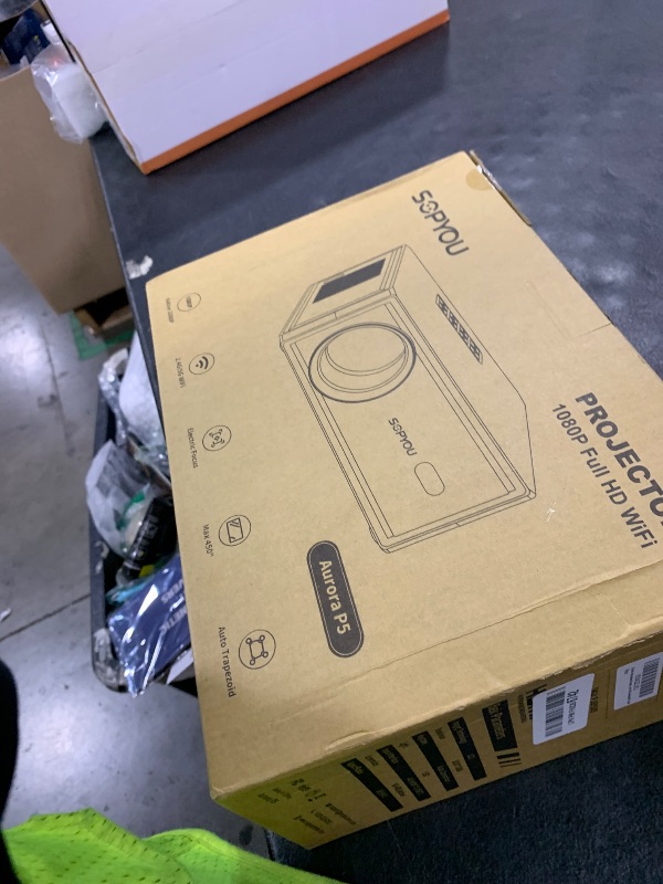 Photo 1 of [Electric Focus/Auto Keystone] Projector with WiFi and Bluetooth, Native 1080P 4K Support Outdoor Movie Projectors Max 450" Display, SOPYOU Home Theater Projector for iOS/Android/TV Stick