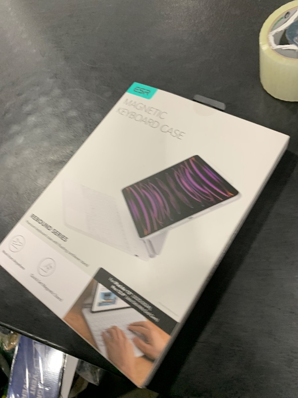 Photo 1 of ESR iPad Air 13 Inch Case Keyboard (M3/M2, 2025/2024), Easy-Set Magnetic Stand, Portrait/Landscape Mode, Removable Case with Multi-Touch Trackpad, Rebound 360 Series, White