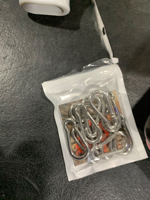 Photo 1 of 10 PCS Stainless Steel Carabiner Clip Spring-Snap Hook - Lotsun M4 1.57 Inch Heavy Duty Carabiner Clips for Keys Swing Set Camping Fishing Hiking Traveling