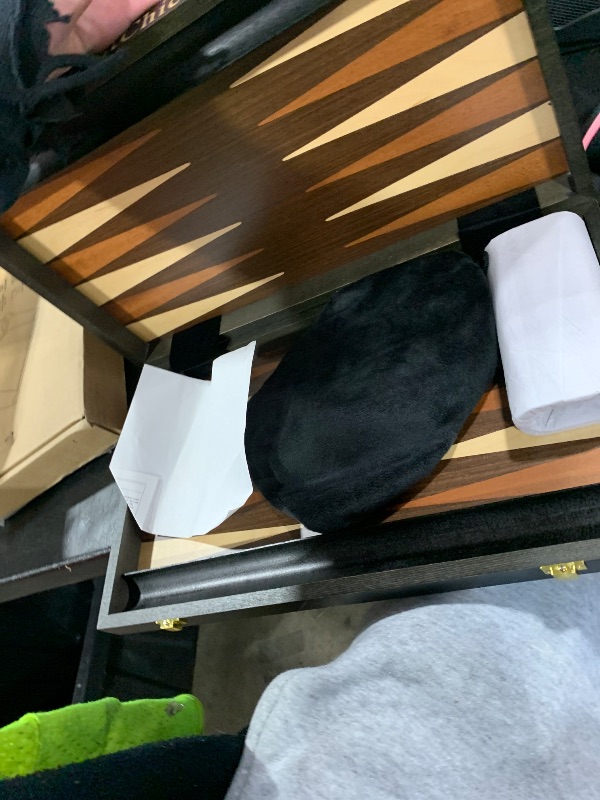 Photo 1 of 18" Wooden Chess Set with High Polymer Weighted Standard Chess Pieces,Large Deluxe Folding Storage WoodeBoard Sets, Premium Board Games for Adults and Kids Enthusiasts