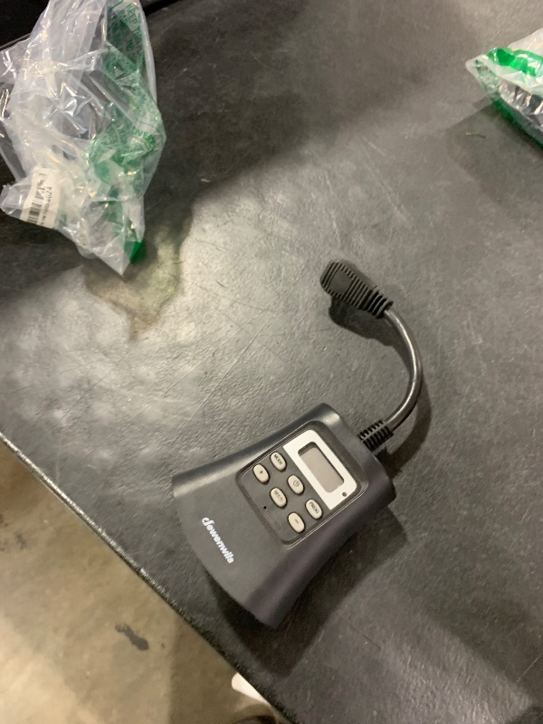 Photo 1 of DEWENWILS Outdoor Digital Timer for Lights, 7-Day Programmable Plug in Timer with 3 Grounded Outlets for Landscape String Light, 15A, 1/3 HP UL Listed