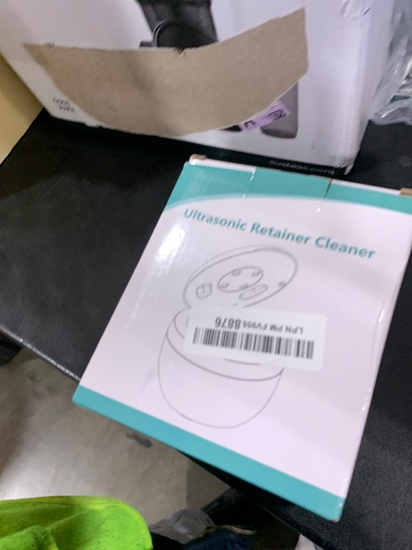 Photo 1 of Upgraded Ultrasonic Retainer Cleaner Machine, 45kHz Ultrasonic Dentures Cleaner for Night Guards, Braces, Aligner, Toothbrush, Jewelry and More, 200ML Capacity, White