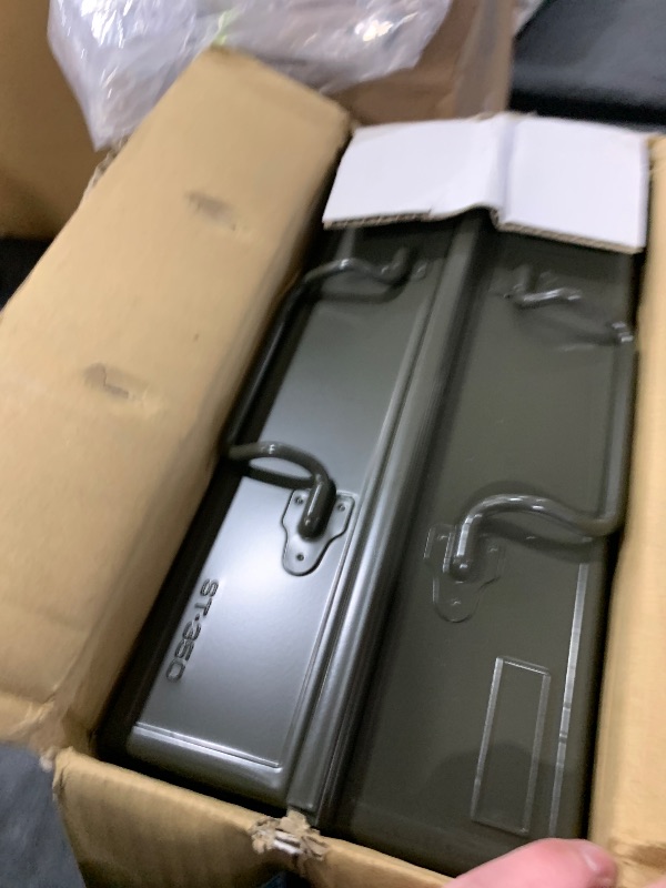 Photo 1 of TOYO ST-350MG Steel 2-Tier Tool Box (Military Green)
