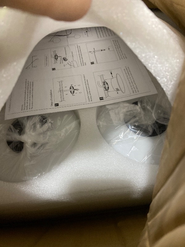 Photo 1 of 4-Light Black Glass semi Embedded Ceiling Light Suitable for Living Rooms, bedrooms, corridors, Dining Rooms, Dining Rooms, Bubble Ball Ceiling Light (DIY Design is Available)