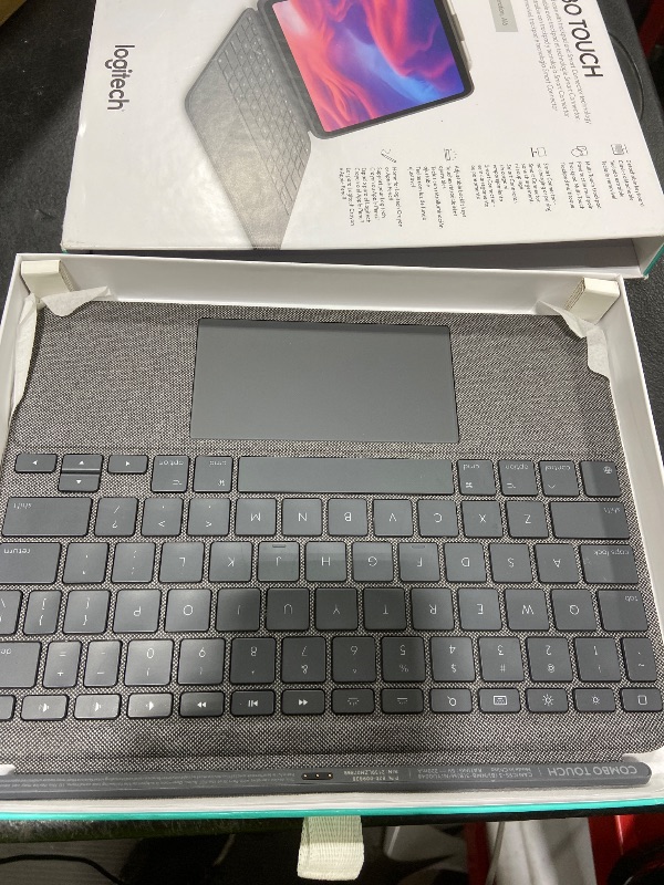 Photo 1 of ITEM IS MISSING PARTS, UNSURE WHAT PARTS ARE MISSING -----------------------------------------Logitech Combo Touch iPad 10th Gen Case, Detachable Keyboard, Large Precision Trackpad, Backlit Keyboard, Smart Connector - Oxford Gray