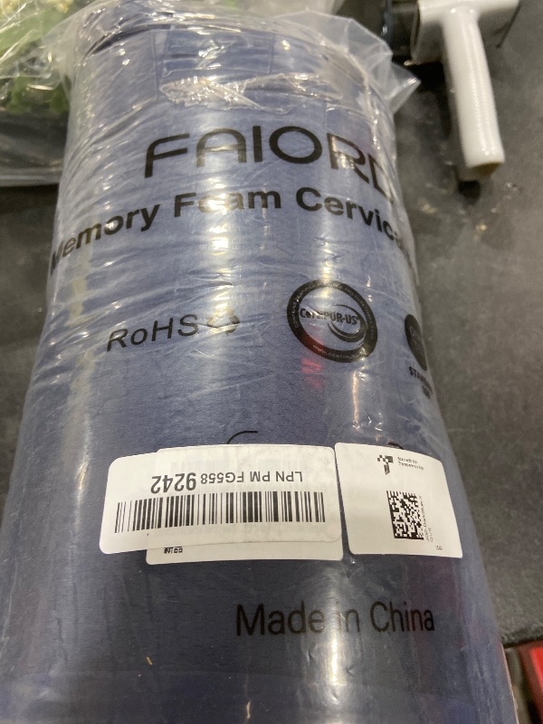 Photo 1 of Camping Pillow Memory Foam Pillows,Cooling Ergonomic Dual-Sided Orthopedic Neck Cervical Pillow with Ice Silk Pillowcase, Breathable Contour Pillow for Travel, Side, Back, Stomach Sleepers