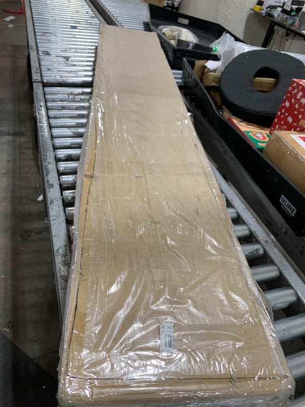 Photo 1 of ROYMELO 30x80 Inch White Sliding Barn Door Slab with 5.5ft Hardware Kit Included, 5-Panel, MDF Wood Panel Covered with Water-Proof Scratch-Proof PVC Surface, Simple DIY Assembly