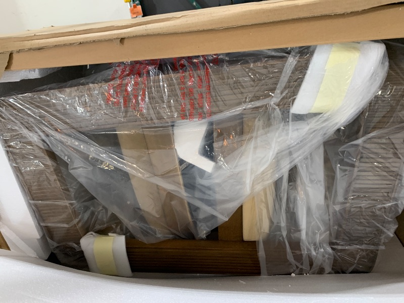 Photo 1 of LIGHT BROWN FINISH VELVET BEIGE DINING CHAIR 