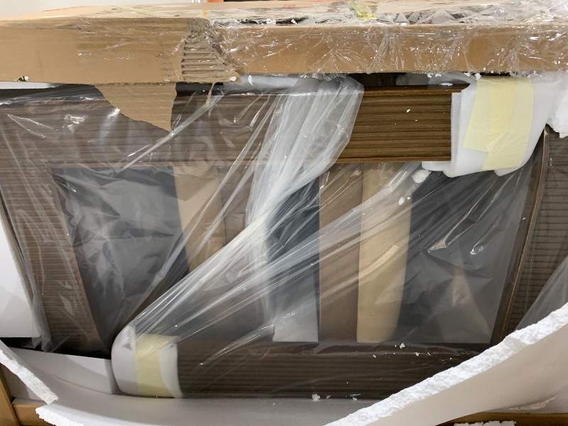 Photo 1 of LIGHT BROWN FINISH VELEVT BEIGE DINING CHAIR 