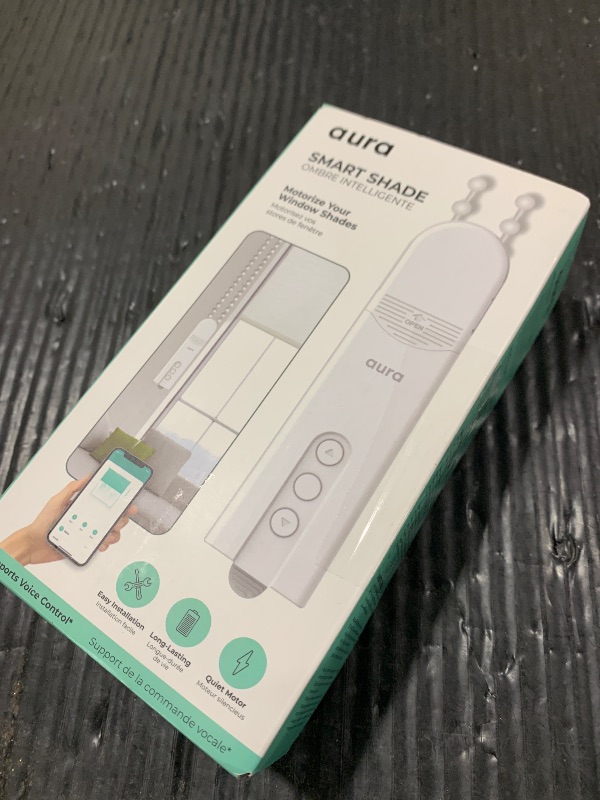 Photo 1 of Aura Roller Smart Shade Driver, Remote Control & WiFi Dongle | Automate Existing Blinds | Beaded Window Shade Compatible Up to 4x5ft | Rechargeable Battery | Set Schedules | Hands Free Voice Control