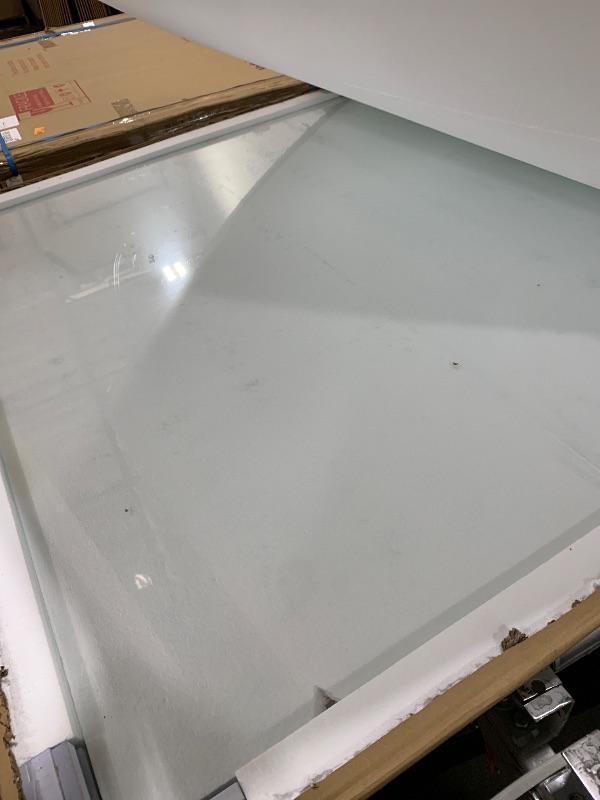 Photo 1 of [Tempered Glass] 50“x44” Beveled Edge Glass Chair Mat with Polished Edge Clear Office Chair Mat, Glides Smoothly, Suitable for Carpet or Hardwood Floors