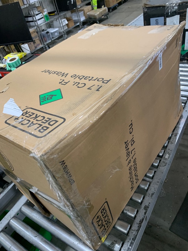 Photo 1 of BLACK+DECKER Small Portable Washer, Washing Machine for Household Use, Portable Washer 1.7 cu.Ft with 8 Cycles, Transparent Lid & LED Display