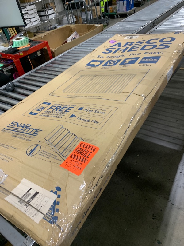 Photo 1 of Absco Durango 5 Ft. x 10 Ft. Metal Storage Shed DIY Woodland Gray Galvanized Steel Bike Shed for Tools, Lawn & Garden Equipment, Outdoor Patio Furniture, Perfect in Backyard, Garden Lean to Shed Kit