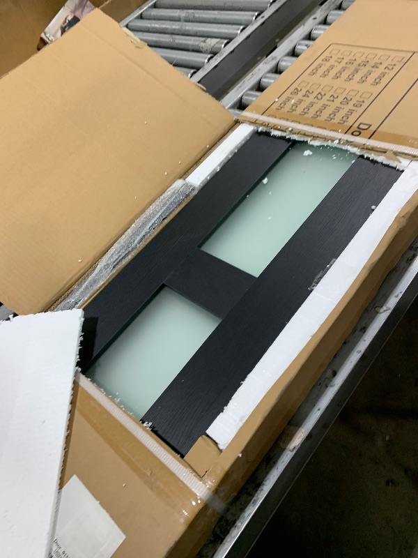 Photo 1 of COSHOMER Bifold Doors for 48" x 80" Opening, 3-lite Tempered Frosted Glass Closet Folding Doors with Hardware kit Included, Easy Assembly, Black