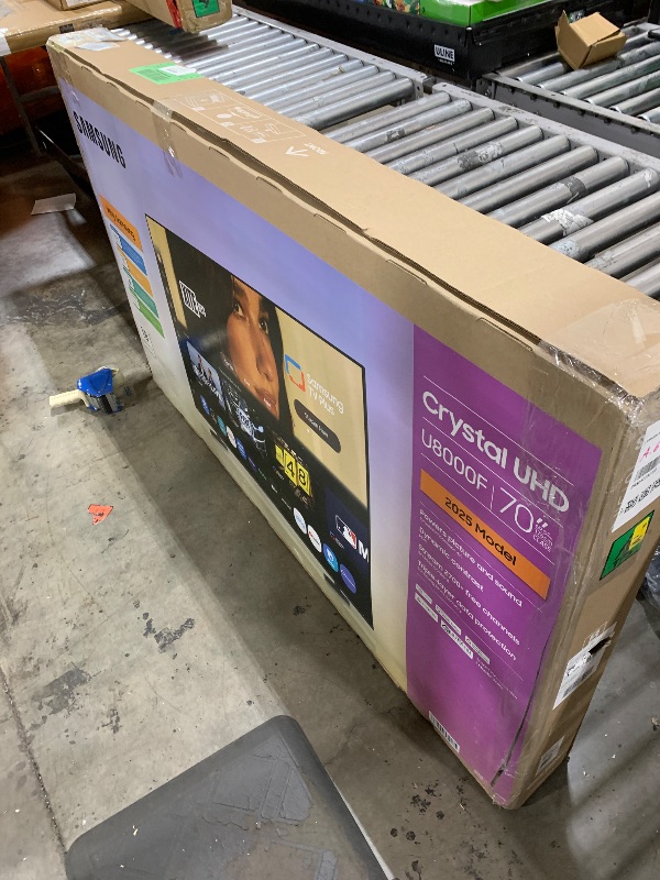 Photo 1 of PARTS ONLY SCREEN IS BROKEN Samsung 70-Inch Class Crystal UHD U8000F 4K Smart TV (2025 Model) Endless Free Content, Crystal Processor 4K, MetalStream Design, Knox Security, Alexa Built-in