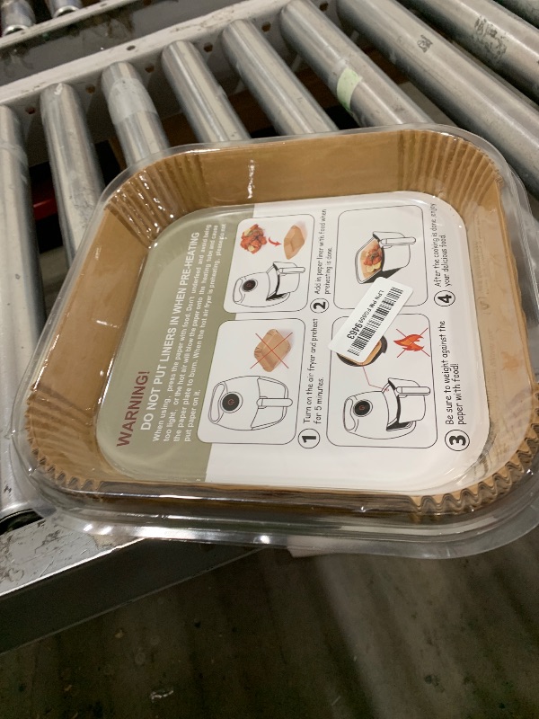 Photo 1 of 10 Inch Largest Square Air Fryer Disposable Paper Liner, XXL 100Pcs Air Fryer Parchment Liners for 8QT or Bigger Air Fryer, Non-stick, Food Grade Baking Paper for Frying, Roasting and Microwave