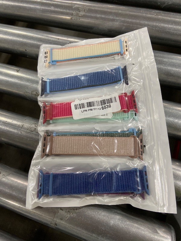 Photo 1 of 10 Pack Compatible with Apple Watch Bands for Women Men 38mm 40mm 41mm 42mm 44mm 45mm 46mm,Breathable & Soft Thin Nylon Fabric Sport Loop Straps for iWatch SE Series 3 4 5 6 7 8 9 10 Ultra 2