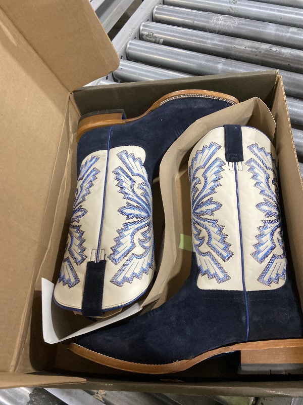 Photo 1 of ARIAT Men's Sting Cowboy Boot, Blanco/Indigo Roughout, 9.5 Wide