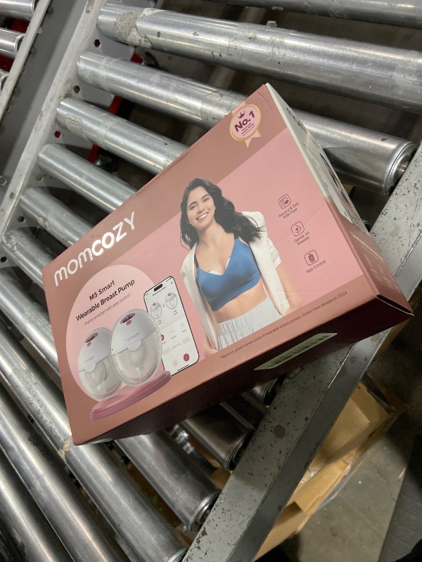 Photo 1 of Momcozy M5 Smart APP Controlled Wearable Breast Pump, Hands-Free Wireless Electric Pump, 3 Modes 9 Suction Levels, BPA-Free, Portable Lightweight, 24mm Flange, 2-Pack Cozy Red