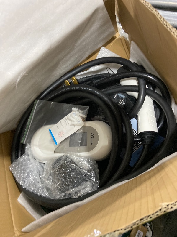 Photo 1 of Mplus Electric Vehicle Charger Station Max 32 Amp Level 2 Portable EV Charging Includes NEMA 14-50 Plug Compatible with J1772 Electric Cars Household Travel Travel Portable Fixable Bracket Charger