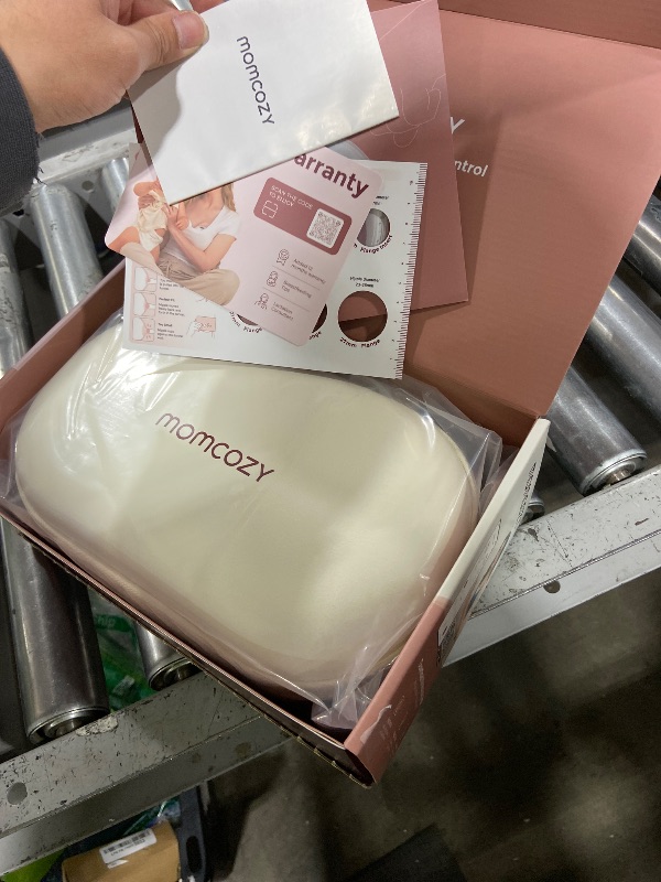 Photo 1 of Momcozy M5 Smart APP Controlled Wearable Breast Pump, Hands-Free Wireless Electric Pump, 3 Modes 9 Suction Levels, BPA-Free, Portable Lightweight, 24mm Flange, 2-Pack Quill Gray