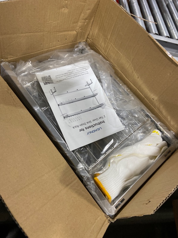 Photo 1 of 3 Tier Extra Large Over The Sink Dish Drying Rack, Expandable Stainless Steel Dish Drainer with Multifunctional Organizer, Space-Saving Above Sink Dish Rack with Large Capacity for Kitchen Counter