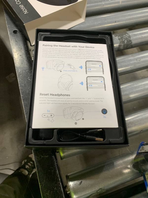 Photo 1 of FOR PARTS DOES NOT FUNCTION ***************Active Noise Cancelling Bluetooth 6.0 Headphones 120H Playtime 6 ENC Clear Call Mic, Over Ear Headphones Wireless with Hi-Res Audio Comfort Earcup Low Latency ANC Headphone for Travel Workout