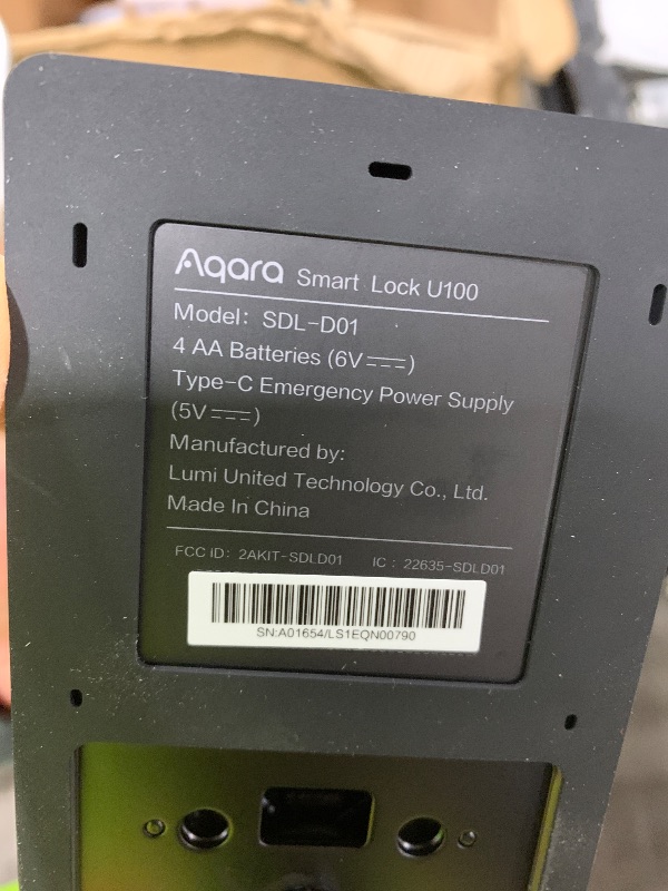 Photo 1 of Aqara Smart Lock U100, Fingerprint Keyless Entry Door Lock with Apple Home Key, Touchscreen Keypad, Bluetooth Electronic Deadbolt, IP65 Weatherproof, Supports Apple HomeKit, Alexa, Google, IFTTT, Gray