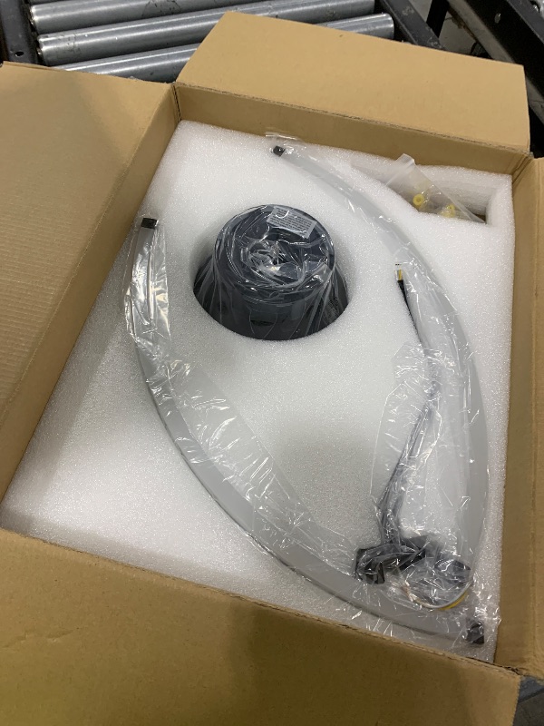 Photo 1 of ZMISHIBO 24 Inch Ceiling Fans with Lights and Remote, Modern Low Profile Ceiling Fan, 3000-6000K Dimmable Flush Mount LED Fan Light, 6 Wind Speeds, Fandelier Ceiling Fans for Bedroom- Black