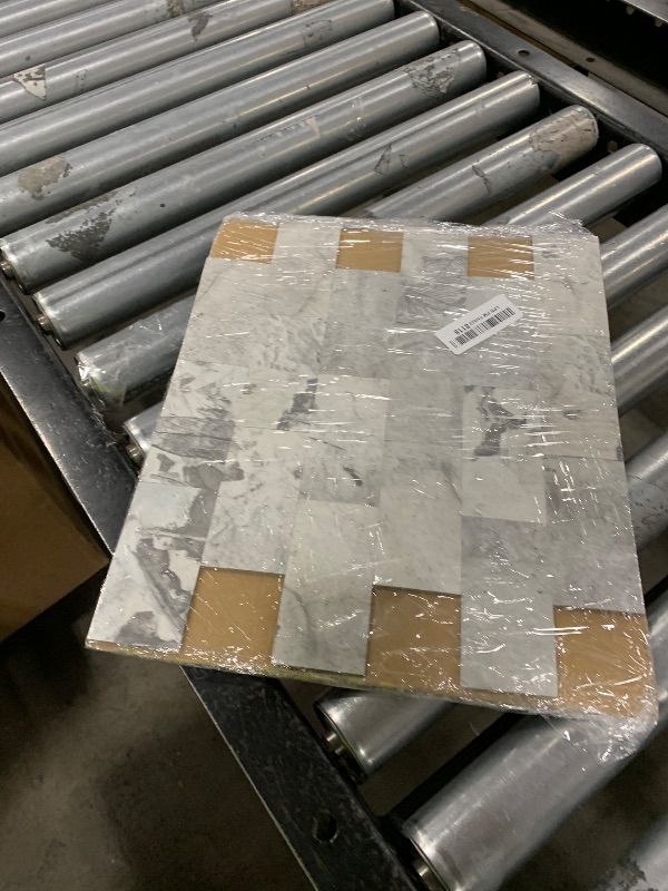 Photo 1 of 1-Pack Peel and Stick Tile Backsplash 12"X12" PVC Wall Tiles, Stick on Backsplash for Kitchen, Bathroom Tile, Fireplace Décor, Laundry Table, Stair Decals in Gray Stone