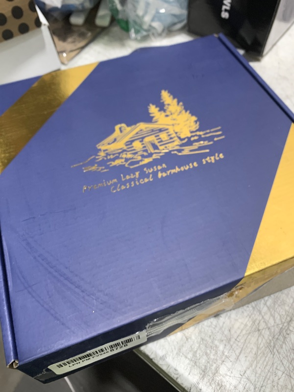 Photo 1 of 10" Oak Bathroom Vanity Tray Turntable for Perfume Candle, Round Wooden Decorative Tray for Kitchen Sink Countertop Organizer, Bathroom Counter Organizer for Skincare Makeup, Rustic Whitewased