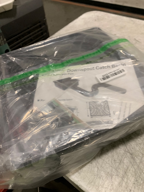 Photo 1 of Prestantious Gutter Downspout Catch Basin, Upgraded Version 12"×12" Catch Basin Gutter Downspout Extensions with 3.1” OD Flexible Pipe, Rainwater Downspout Diverter, Pipe Stretched Length 6.7ft