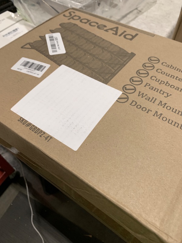 Photo 1 of SpaceAid Spice Rack Organizer with 28 Spice Jars, 386 Spice Labels, Chalk Marker and Funnel Set for Cabinet, Countertop, Pantry, Cupboard or Door & Wall Mount - 28 Jars, 13.4" W × 10.8" H, White