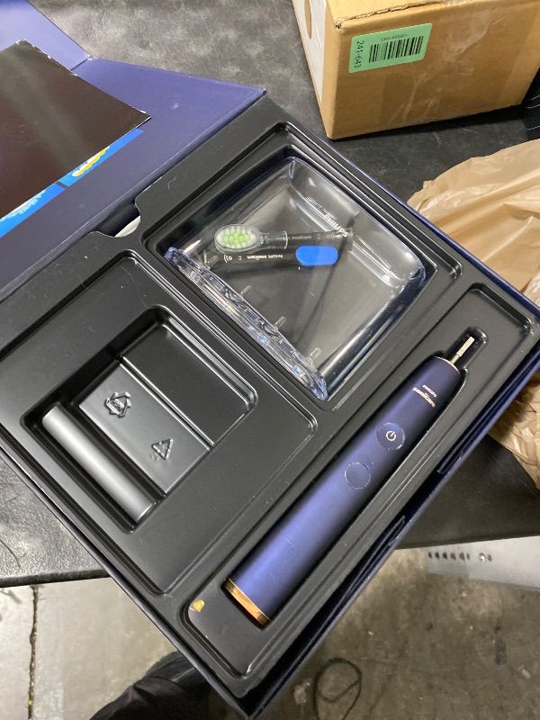 Photo 1 of Philips Sonicare DiamondClean Smart 9750 Electric Toothbrush, Sonic Toothbrush with App, Pressure Sensor, Brush Head Detection, 5 Brushing Modes and 3 Intensity Levels, Lunar Blue, Model HX9954/74