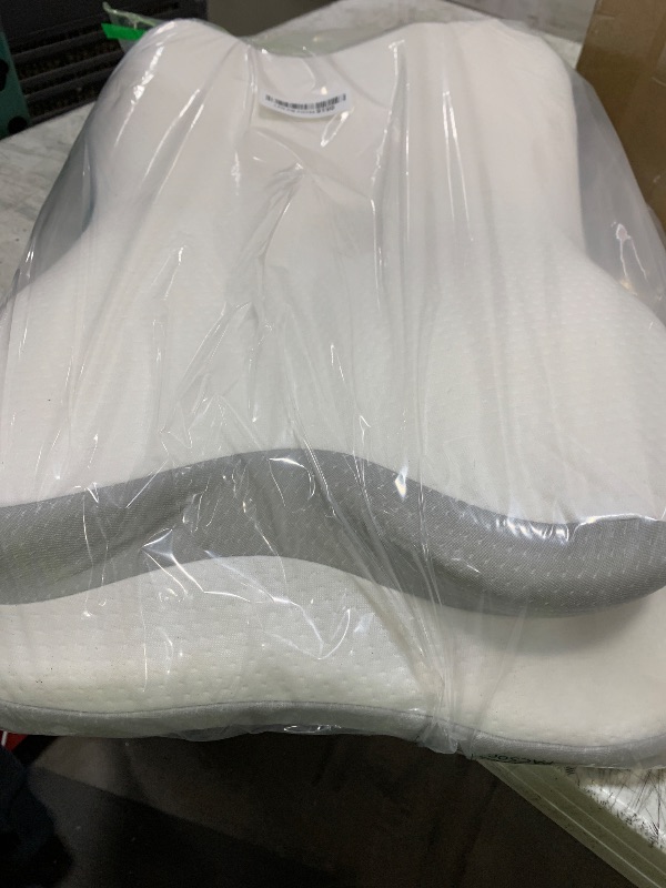 Photo 1 of Osteo Sustained Cervical Health Neck Pillow, Contour Zoned Design Ergonomic Pillow for Pain Relief, No-Temperature Affected Memory Foam Pillows, Cooling Pillow Support Side, Back, Stomach Sleeper