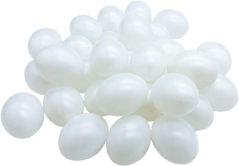 Photo 1 of 10 Pack White Plastic Eggs, Fake Easter Egg, for DIY Crafts, Painting, Party, Home Decor, Kids, Kitchen