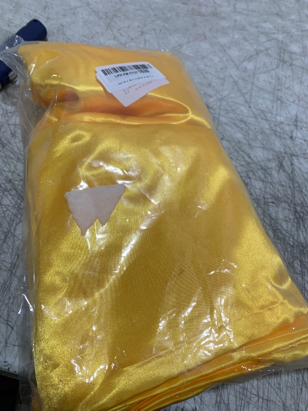 Photo 1 of 10 x 10 Feet Yellow Backdrop Curtain for Partie, Stain Background Curtains for Photoshoot, Birthday, Wedding, Halloween, Thanksgiving, Christmas, New Year Party Decorations 5Ft x 10Ft, 2 Panels