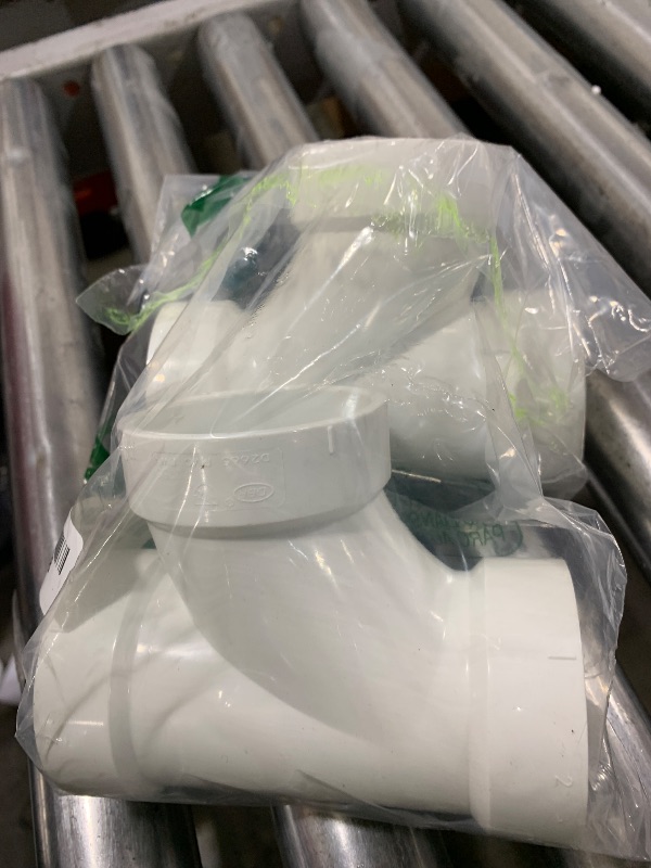Photo 1 of (2" PVC Tee, 2 Pack) Asterbacks 2 inch PVC Tee T Schedule 40 White Pipe Fittings Connectors PPT-753(2 PCS)