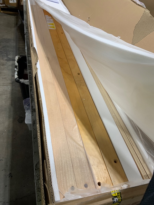 Photo 1 of Bellemave Queen Canopy BedFrame, Montessori Floor Bed, Canopy Platform Bed for Kids, Natural