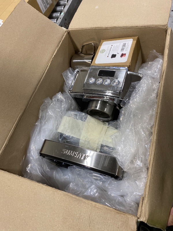 Photo 1 of SUMSATY Espresso Machine 20 Bar, Stainless Steel Espresso Maker Professional Coffee Maker with Power Steam & LED Display for Home Barista, Americano, Latte, Cappuccino Maker, 1.8L Water Tank